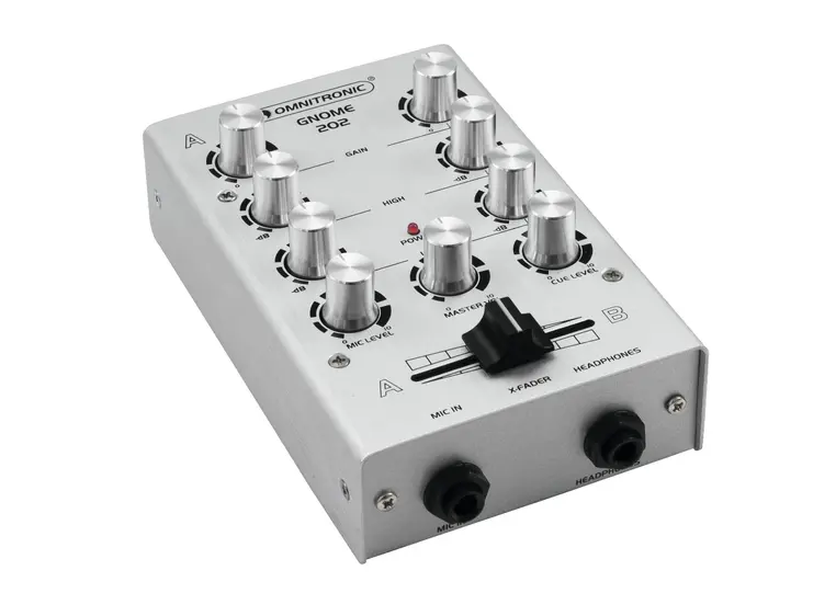 OMNITRONIC GNOME-202 Mini mixer silver 